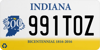 IN license plate 991TOZ