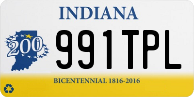 IN license plate 991TPL