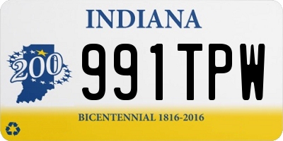 IN license plate 991TPW