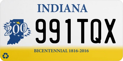 IN license plate 991TQX