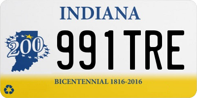 IN license plate 991TRE