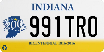 IN license plate 991TRO