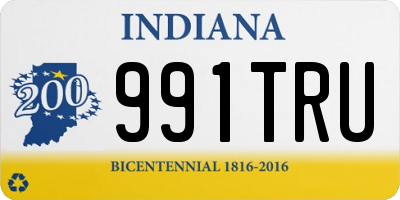 IN license plate 991TRU