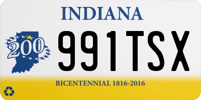 IN license plate 991TSX