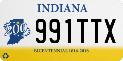 IN license plate 991TTX