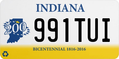 IN license plate 991TUI