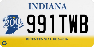 IN license plate 991TWB