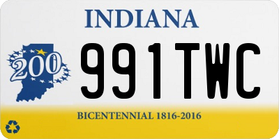 IN license plate 991TWC