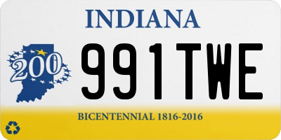 IN license plate 991TWE