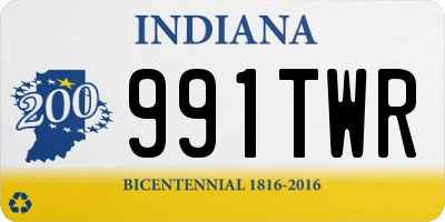 IN license plate 991TWR