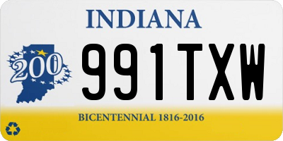 IN license plate 991TXW