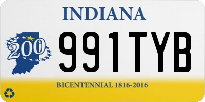 IN license plate 991TYB