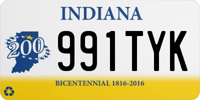 IN license plate 991TYK