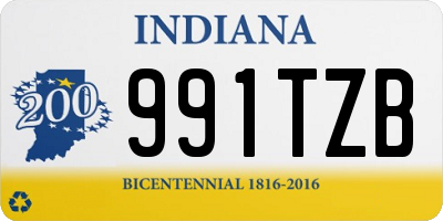 IN license plate 991TZB