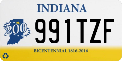 IN license plate 991TZF