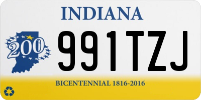 IN license plate 991TZJ