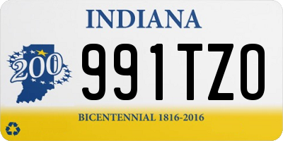 IN license plate 991TZO