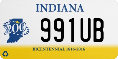 IN license plate 991UB