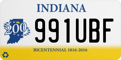 IN license plate 991UBF