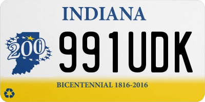 IN license plate 991UDK