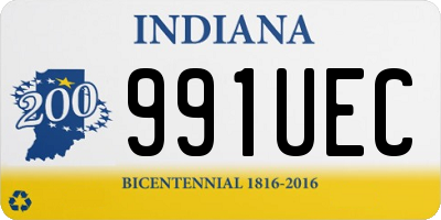 IN license plate 991UEC