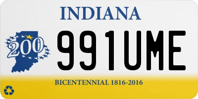 IN license plate 991UME