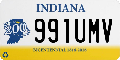 IN license plate 991UMV