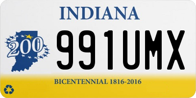 IN license plate 991UMX