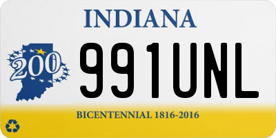 IN license plate 991UNL