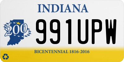 IN license plate 991UPW