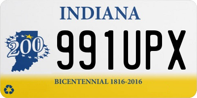 IN license plate 991UPX