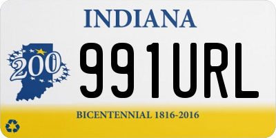 IN license plate 991URL