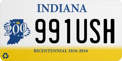 IN license plate 991USH