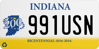 IN license plate 991USN
