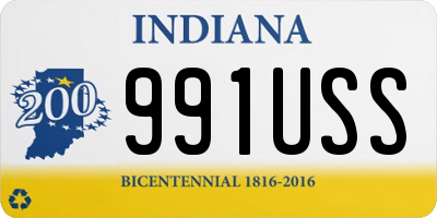 IN license plate 991USS