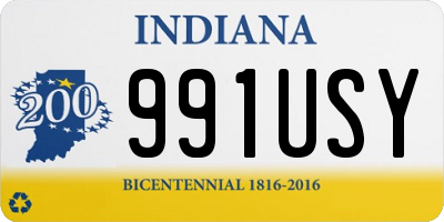 IN license plate 991USY