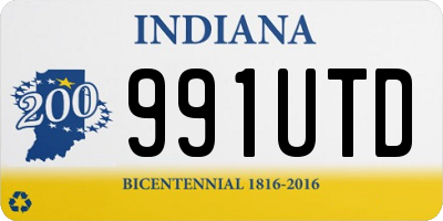 IN license plate 991UTD