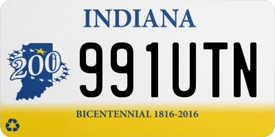 IN license plate 991UTN