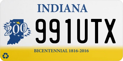 IN license plate 991UTX