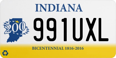 IN license plate 991UXL