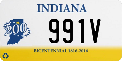 IN license plate 991V
