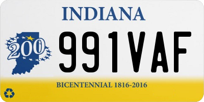 IN license plate 991VAF