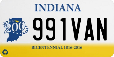 IN license plate 991VAN