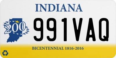 IN license plate 991VAQ