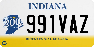 IN license plate 991VAZ