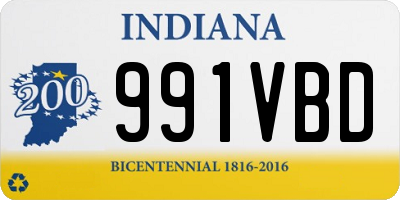 IN license plate 991VBD