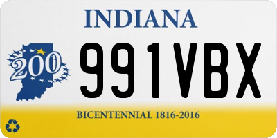 IN license plate 991VBX