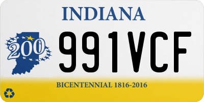 IN license plate 991VCF