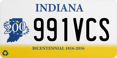 IN license plate 991VCS