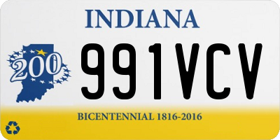 IN license plate 991VCV